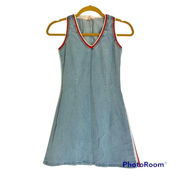 Vintage Dresses & Skirts - Vintage denim jean dress - size 2